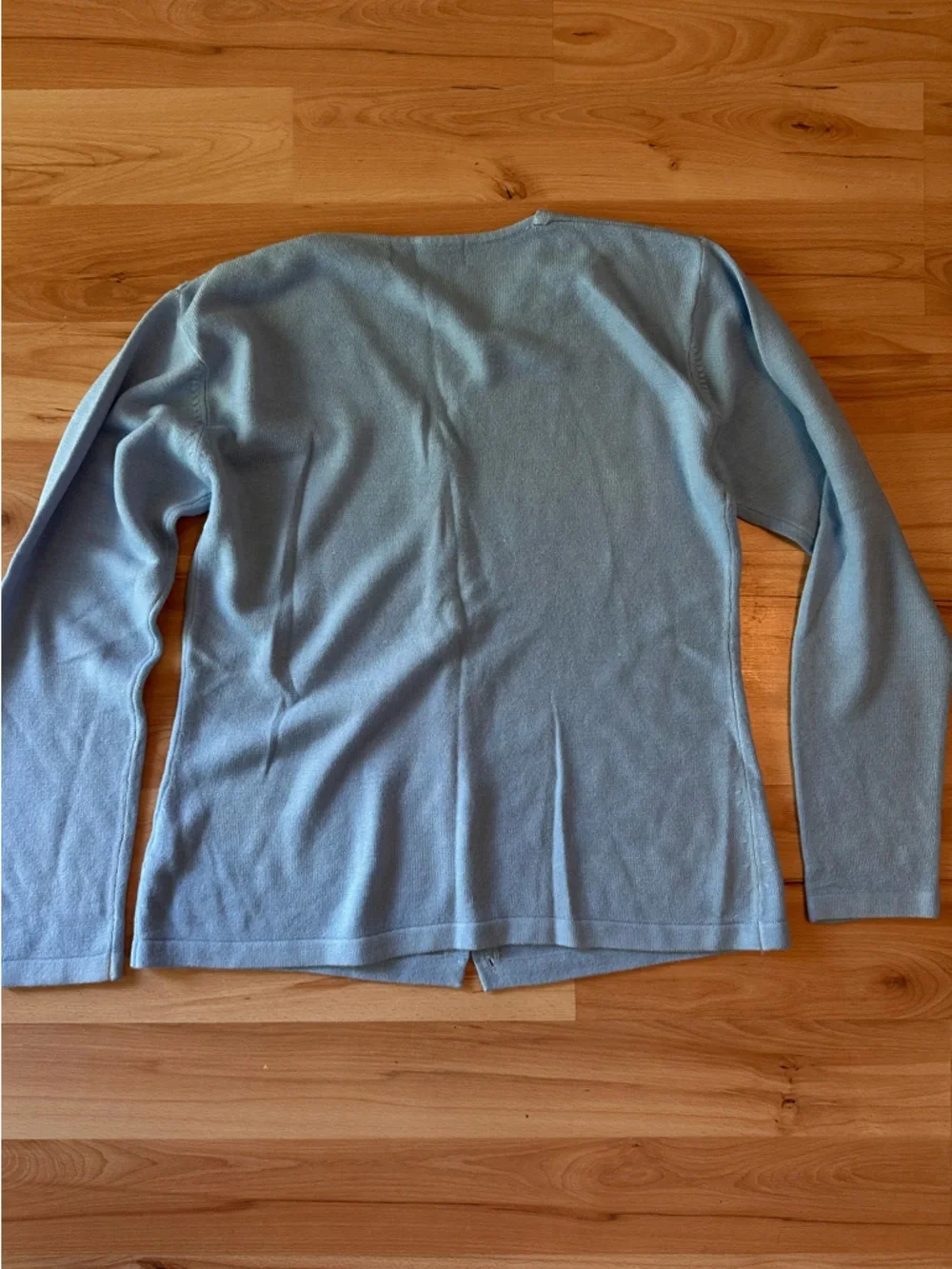 Light Blue V-Neck Button Cardigan Sweater - Picture 3 of 3